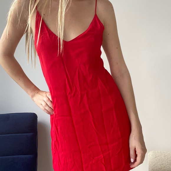 Aritzia Wilfred Free Red Vivienne Dress in Red size XS - Picture 5 of 15
